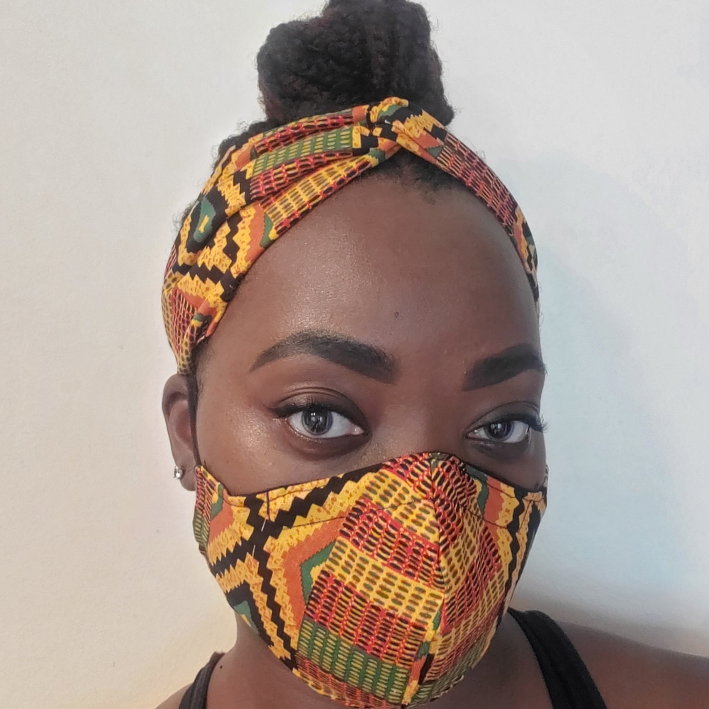 Turban Headband and Face Mask Set